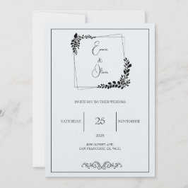 "November Elegance" Einladbare Hochzeit Einladung
