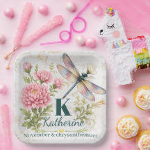 November-Geburtsblume Chrysantheme & Libelle