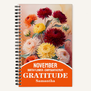 November Geburtsmonat Blume Christlich Journal Notizbuch