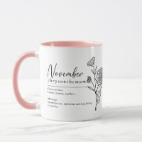 November Geburtsmonat Blume Chrysanthemum Minimal