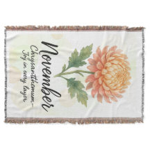November-Geburtsmonats-Wurfdecke – Chrysantheme