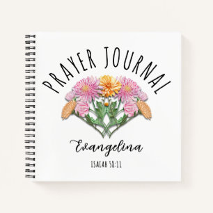 November-Geburtsmonatsblume Christliches Gebet Notizbuch
