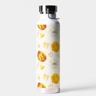 November Geburtsstein & Blume Wasserfarbe Trinkflasche