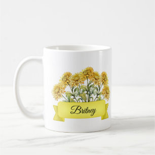November Geburtstag Blume Custom Chrysanthemum Kaffeetasse