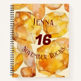 November Geburtstagsfeier Individuelle Name Notebo Notizbuch