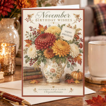 November Geburtstagswünsche Chrysanthemen Geburtst