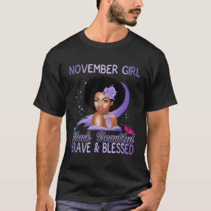 November Girl Black schön tapfer und gesegnet T-Shirt