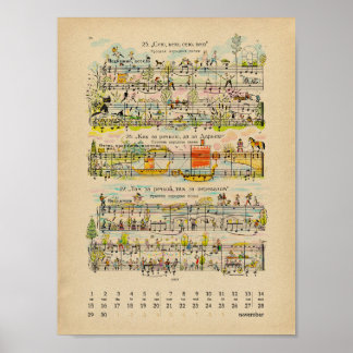 November Glückwünsche Kalender 2022 Poster