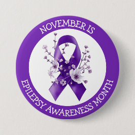 November is Epilepsy Awareness Month Button