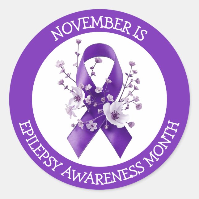November is Epilepsy Awareness Month Runder Aufkleber (Vorderseite)