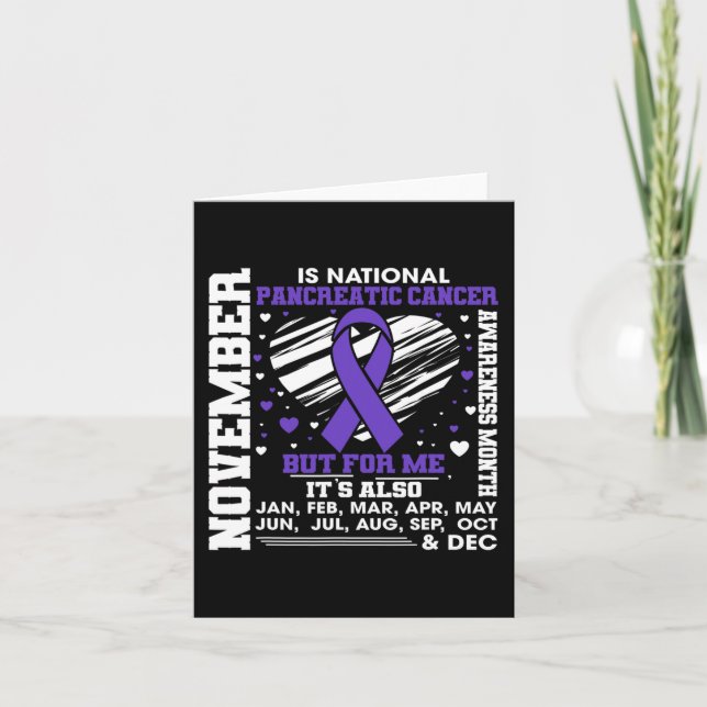 November ist das nationale Bauchspeicheldrüsenkreb Karte (Vorderseite)