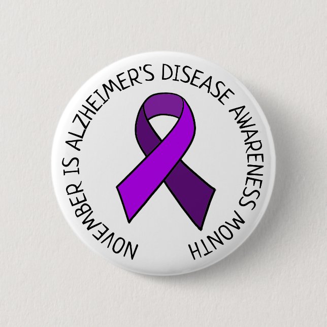 November ist der Monat der Alzheimer-Krankheit Button (Vorderseite)