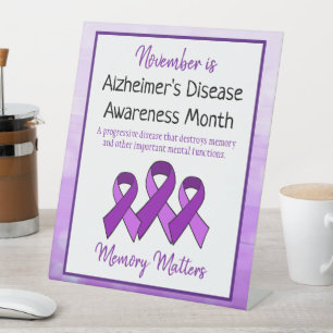 November ist der Monat der Alzheimer-Krankheit Sockelschild