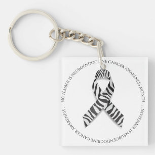November ist Neuroendokriner Krebsmonat Zebra Schlüsselanhänger