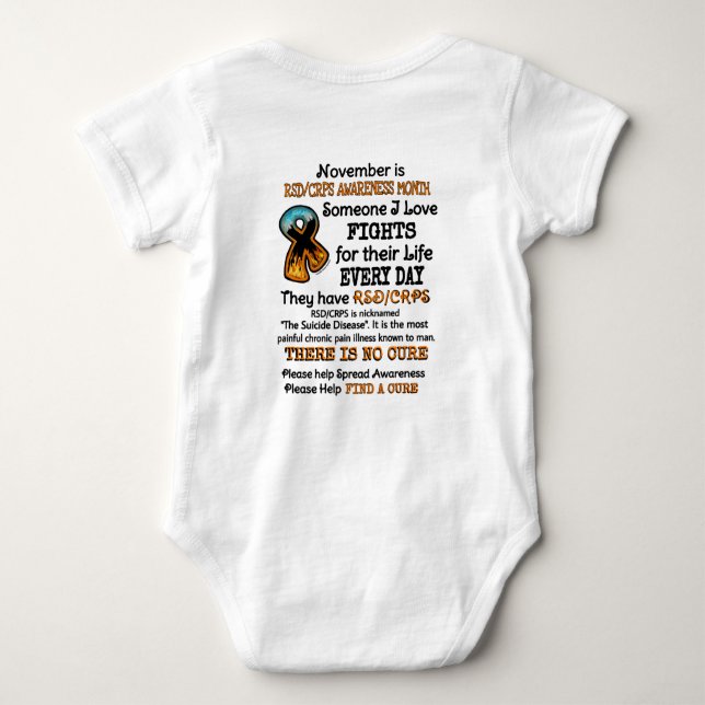 November... Jemand, der in der Liebe kämpft. Baby Strampler (Rückseite)