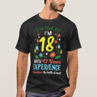 November Mädchen Blume T-Shirt 60 Jahre alt Im nic
