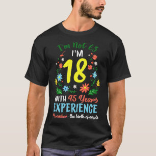 November Mädchen Blume T-Shirt 63 Jahre alt Im nic