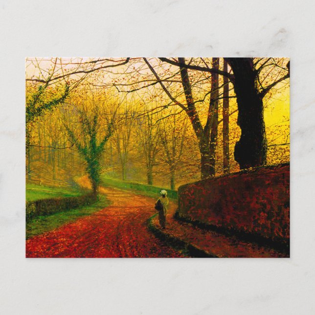 November Nachmittag Stapleton Park Grimshaw Feiertagspostkarte (Vorderseite)