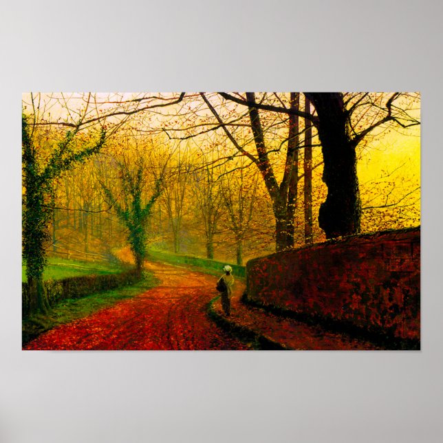 November Nachmittag Stapleton Park Grimshaw Poster (Vorne)