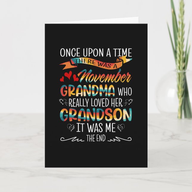 November Oma, die ihre Großsöhne wirklich liebte Karte (Vorderseite)