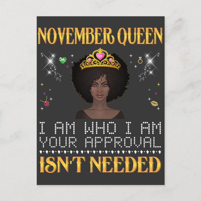 november queen im, die ich deine zulassung bin, br postkarte (Vorderseite)