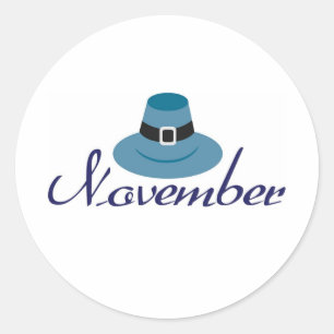 November Runder Aufkleber