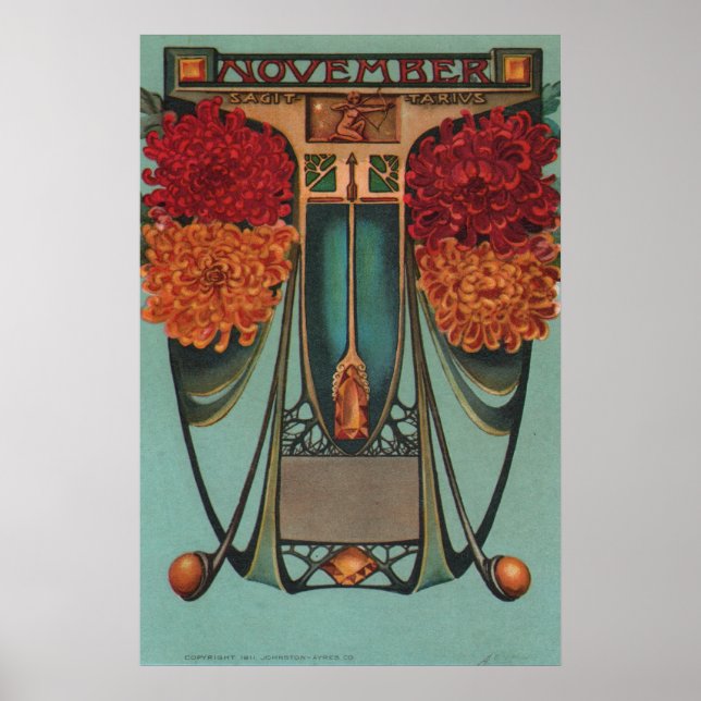 November - Sagittarius Poster (Vorne)