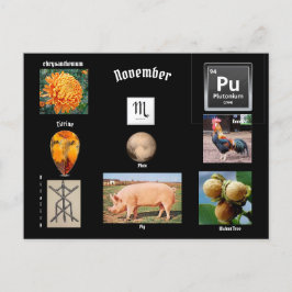 November Skorpio Geburtsmonat Postkarte