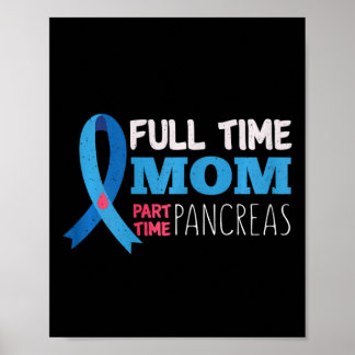 November T1d Vollzeit Mama Teilzeit Pankreas Diab Poster
