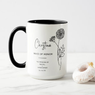 November-Trauzeugin   Chrysanthemum-Blume Tasse