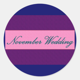 "November Wedding" Elegant Sticker - Maßgeschneide