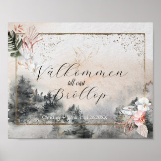 November Wedding Invitation Inbjudningar Poster