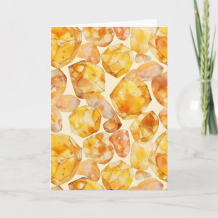 Novembre Birthstone Citrine Carte d'anniversaire