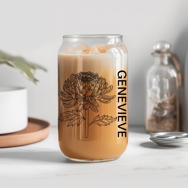 Novembre Fleur de naissance Chrysanthem avec nom p (Créateur téléchargé)