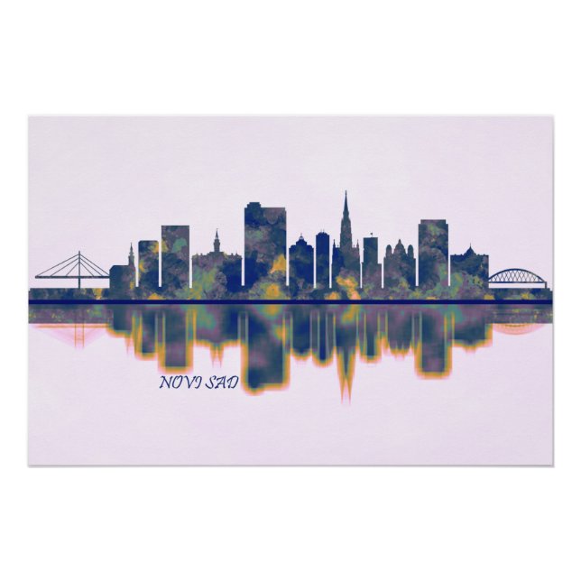 Novi Sad Skyline Poster (Vorderseite)