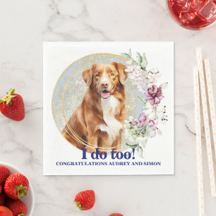 Novia Scotia Duck Tolling Retriever Wedding Napkin Serviette