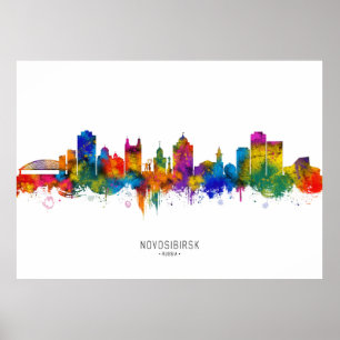 Novosibirsk Russland Skyline Poster