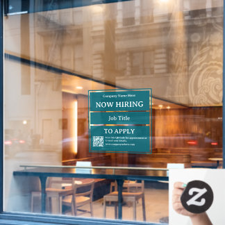Now Hiring Job Opening Store Business Vacancy Fensteraufkleber