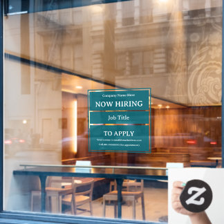 Now Hiring Job Opening Store Business Vacancy Fensteraufkleber