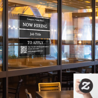 Now Hiring Job Opening Store Business Vacancy Fensteraufkleber