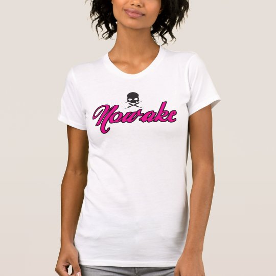 NOWAKE Rosa mit dem T-Stück Skully Frauen T-Shirt