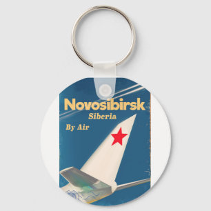 Nowosibirsk Sibirien Sowjetunion Flugposter Schlüsselanhänger