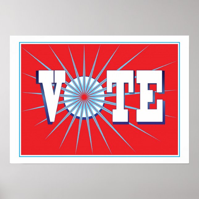 NowPower ・ STIMMEN ! Poster in Rot (Vorne)