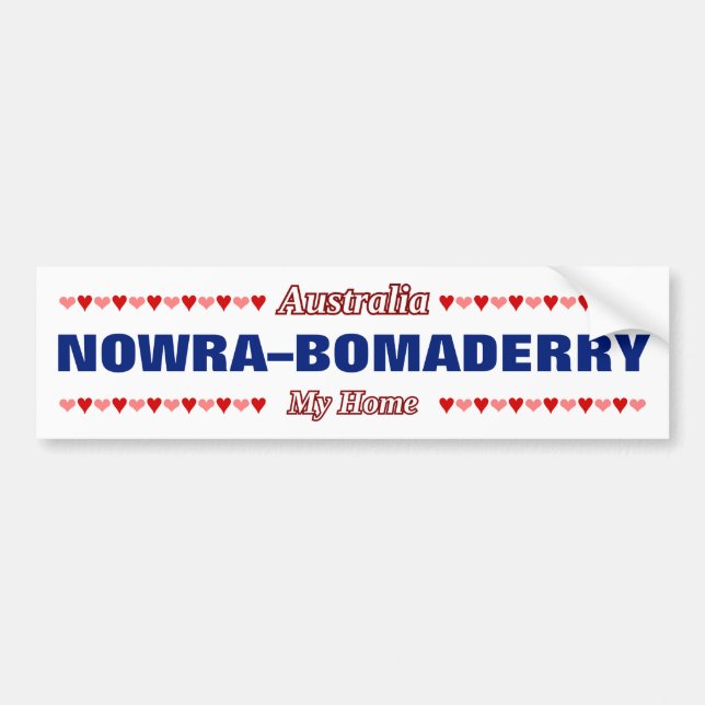 NOWRA-BOMADERRY - Meine Zuhause - AustralienHerzen Autoaufkleber (Vorne)