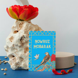 Nowruz Mobarak Songbird Postcard Postkarte