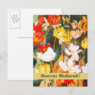 Nowruz Moubarak. Carte postale du Nouvel An perse