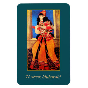 Nowruz Moubarak. Magnet cadeau du Nouvel An persan