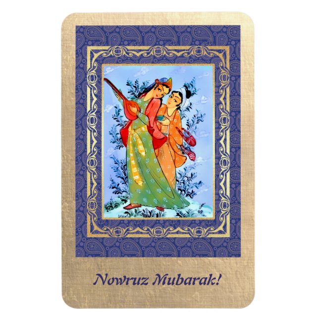 Nowruz Moubarak. Magnets cadeaux du Nouvel An pers (Vertical)