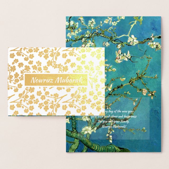Nowruz Moubarak. Véritable Foil Perse Cartes de No (Affichage)
