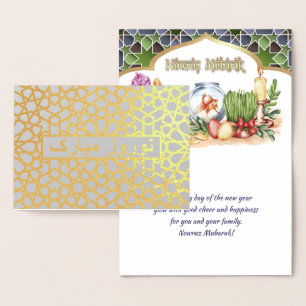 Nowruz Moubarak. Véritable Foil Perse Cartes de No